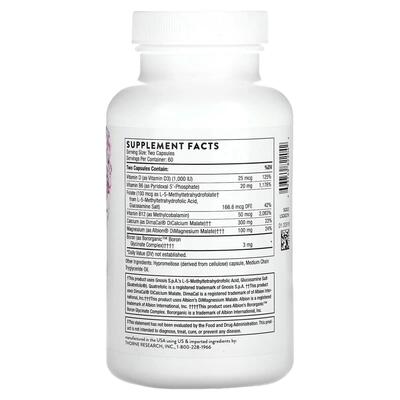 Поддержка костей Thorne Research Advanced Bone Support, 120 капсул