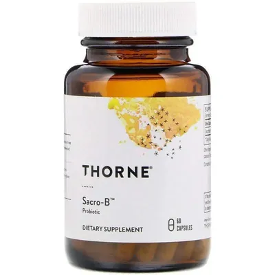 Сахароміцети буларді Thorne Research Sacro-B Probiotic, 60 капсул