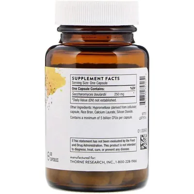 Сахароміцети буларді Thorne Research Sacro-B Probiotic, 60 капсул
