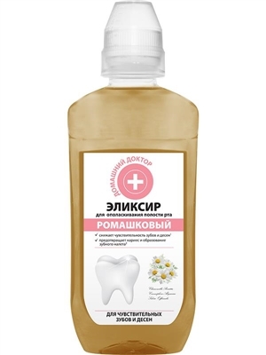 Еліксир для ополіскування порожнини рота Домашній Доктор, Ромашковий, 300 мл