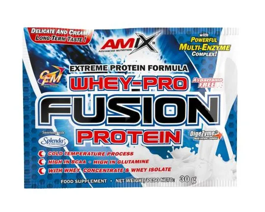 Протеїн сироватковий змішаний Amix Nutrition Whey-Pro FUSION Protein арахіс-шоколад-карамель, 30 г 1/20