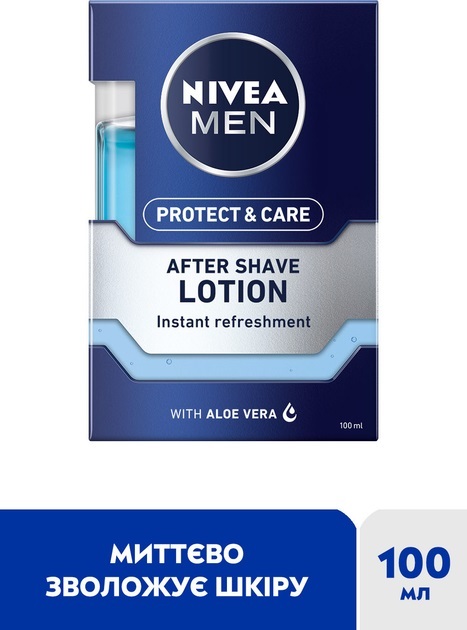 Лосьйон після гоління Nivea Men Захист і догляд зволожуючий з алое вера, 100 мл