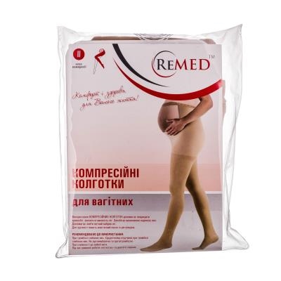 Колготки компрессионные для беременных Remed RK 411 закрытый носок, 2 класс компрессии, удлиненные, размер. L