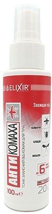 Тоник для тела Elixir Антикомаха защитное от насекомых, 100 мл
