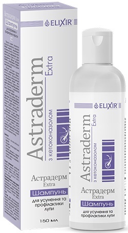 Шампунь Elixir Astraderm Extra с кетоконазолом для устранения и профилактики перхоти, 150 мл