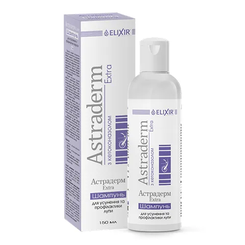 Шампунь Elixir Astraderm Extra з кетоконазолом для усунення та профілактики лупи, 150 мл