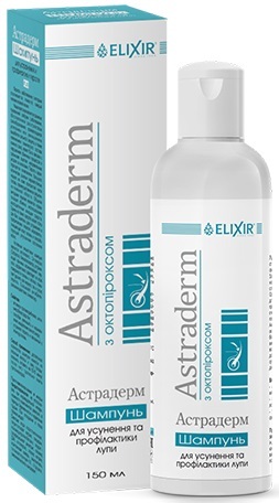 Шампунь Elixir Astraderm с октопироксом для устранения и профилактики перхоти, 150 мл
