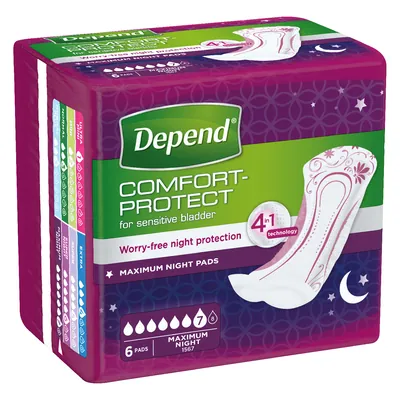 Прокладки урологічні Depend Maximum Night, 6 штук