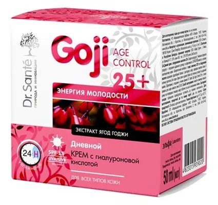 Крем для обличчя Dr.Sante Goji Age Control 25+ денний з гіалуроновою кислотою, 50 мл
