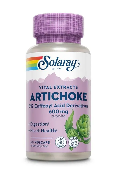 Артишоку екстракт Solaray Artichoke extract, 60 веганських капсул