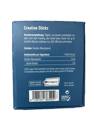 Креатин моногідрат Biogena Sports Creatine Sticks Creapure по 3 г №60 у стіках (190 г)