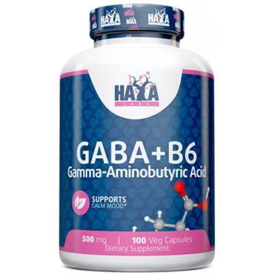 Амінокислота Haya Labs Gaba + B6 500мг