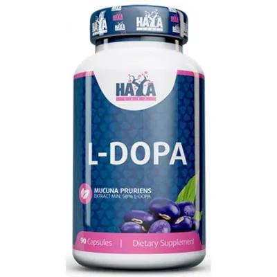 L-дофа екстракт мукуни пекучої Haya Labs L-DOPA Mucuna Pruriens Extract капсули №90