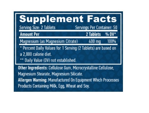 Магния цитрат Haya Labs Magnesium Citrate 200 мг таблетки №100