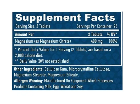 Магнію цитрат Haya Labs Magnesium Citrate 200 мг таблетки №50