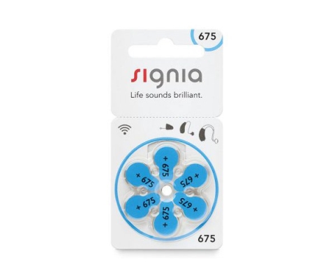Батарейка для слухового аппарата Siemens Classic Signia 6-675 MF, 1 штука