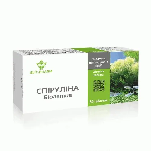 Спіруліна Біоактив Elit-Pharm таблетки №80 (10х8)