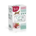 Корм вологий для кішок Optimeal Adult Cats з телятиною в журавлинному соусі, 340 г (4х85 г)