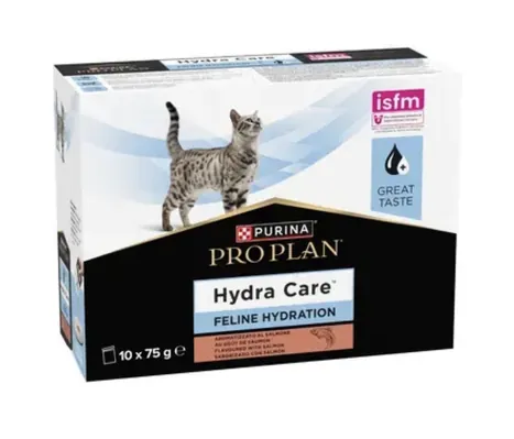 Корм вологий Purina Pro Plan Hydra Сare для котів додатковий для збільшення споживання води лосось, 75 г х 10