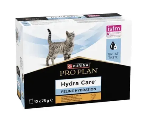 Корм вологий Purina Pro Plan Hydra Сare для котів додатковий для збільшення споживання води курка, 75 г х 10