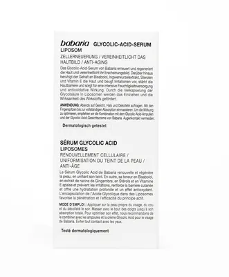 Сироватка для обличчя Babaria Glycolic Acid нічна з гліколевою кислотою для рівного тону шкіри, 30 мл