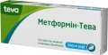 Метформін-Тева таблетки, в/плів. обол. по 850 мг №30 (10х3)