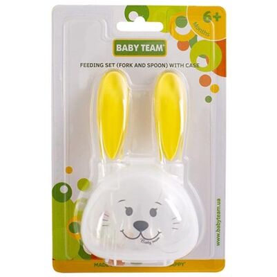 Набор для кормления Baby Team 6115 (вилка и ложка в футляре)