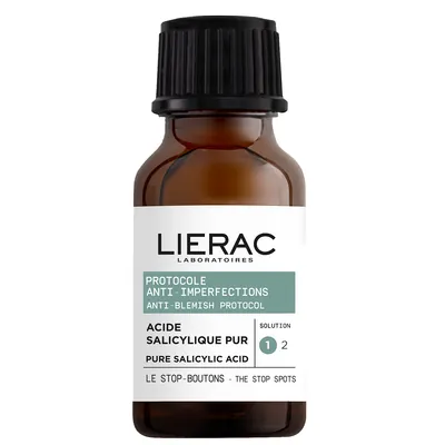 SOS-засіб Lierac Protocole Pure Salicylic Acid The Stop Spots проти недоліків шкіри із саліциловою кислотою, 15 мл