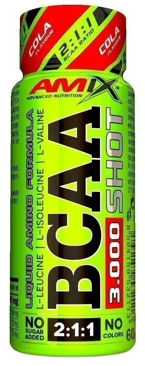 Амінокислоти Amix Nutrition BCAA 3000 Shot кола, 60 мл 1/20