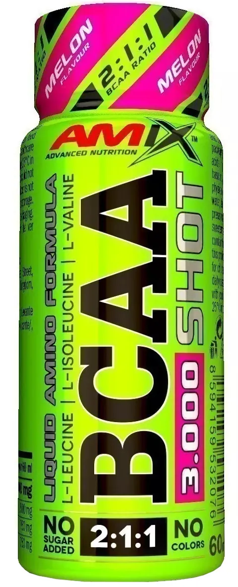Амінокислоти Amix Nutrition BCAA 3000 Shot диня, 60 мл 1/20