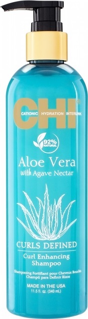 Шампунь CHI Aloe Vera Curls Defined для вьющихся волос с алоэ вера, 340 мл