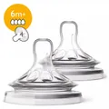 Соска силіконова Philips Avent Natural SCF044/27, 4 отвори, від 6 місяців, 2 шт