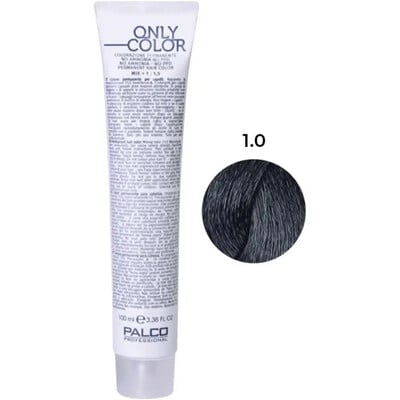 Крем-краска для волос Palco Professional Only Color безаммиачная № 1.0 чёрный, 100 мл