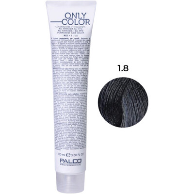 Крем-краска для волос Palco Professional Only Color безаммиачная № 1.8 чёрно-синий 100 мл.