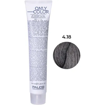 Крем-фарба для волосся Palco Professional Only Color безаміачна № 4.18 холодний какао, 100 мл