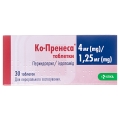 Ко-пренесса таблетки по 4 мг/1.25 мг №30 (10х3)