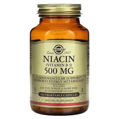 Ніацин Solgar Niacin (Vitamin B3) 500 мг вег. капсули №100