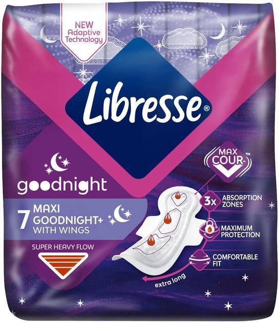 Прокладки гигиенические Libresse Goodnight Maxi, 7 шт
