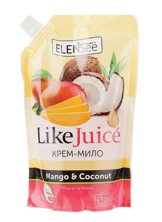 Крем-мыло жидкое Elensee Like Juice Манго и Кокос дой-пак, 450 мл