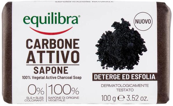 Мило для тіла Equilibra Carbone Attivo Detox з активованим вугіллям, 100 г