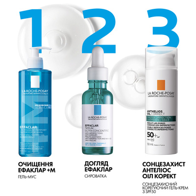 Сироватка для обличчя La Roche-Posay Effaclar ультраконцентрована з комплексом трьох кислот, 30 мл
