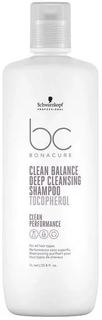 Шампунь Schwarzkopf Professional BC Bonacure Сlean Balance для глибокого очищення, 1000 мл