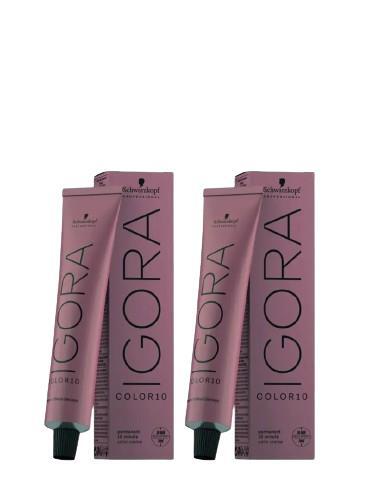 Набор красок для волос Schwarzkopf Professional Igora Color10 6-00 Темно-Русовый Натуральный Экстра, 2 шт х 60 мл