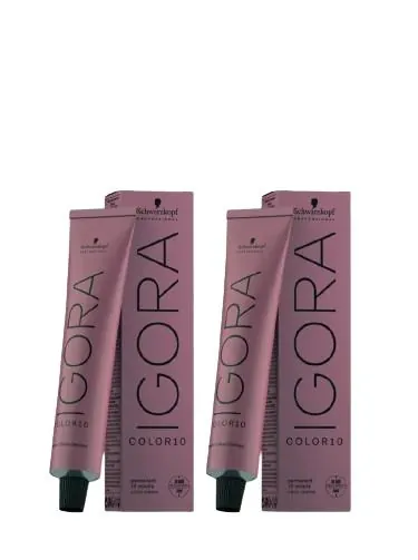 Набір фарб для волосся Schwarzkopf Professional Igora Color10 6-00 Темно-Русявий Натуральний Екстра, 2 шт х 60 мл