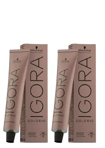 Набір фарб для волосся Schwarzkopf Professional Igora Color10 7-12 Середній Блондин Cандре Попелястий, 2 шт х 60 мл