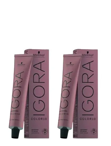 Набір фарб для волосся Schwarzkopf Professional Igora Color10 7-7 Середній Блонд Мідний, 2 шт х 60 мл