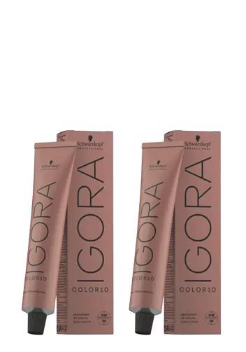 Набор красок для волос Schwarzkopf Professional Igora Color10 8-65 Светло-русый Шоколадный Золотой, 2 х 60 мл