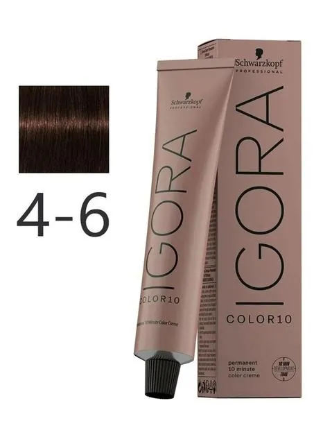 Фарба для волосся Schwarzkopf Professional Igora Color10 4-6 Середньо-коричневий шоколадний, 60 мл