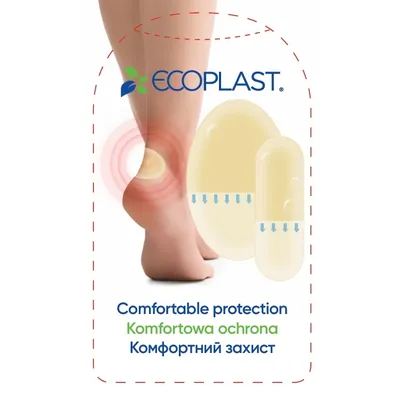 Пластирі медичні Ecoplast Second Skin гідроколоїдний 4,4 х 6,9 см/2 х 6 см, 5 штук