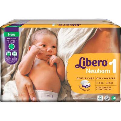 Подгузники Libero Newborn размер 1, 2-5 кг, 42 шт